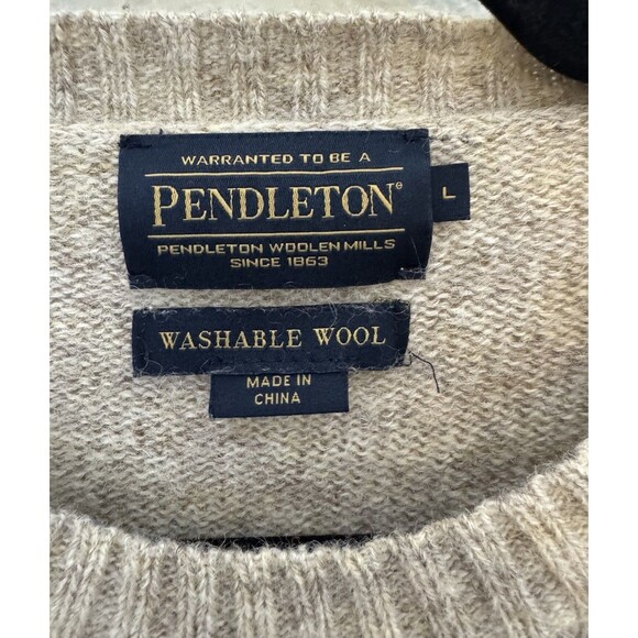 Men's PENDLETON  Washable Wool Shetlland Crewneck Sweater Size L - Picture 3 of 4